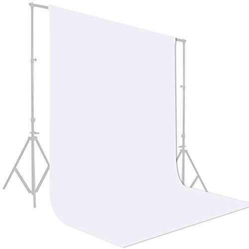GFCC 8FTX10FT White Backdrop Background for Photography Photo Booth Backdrop for Photoshoot Background Screen Video Recording Parties Curtain - Image 3