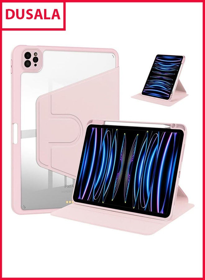 دوسالا حافظة دوارة لجهاز iPad Pro 12.9 بوصة (2018)، مع حامل قلم، دوران 360 درجة، واقي نحيف ذو ظهر شفاف، خاصية الاستيقاظ/النوم التلقائي (iPad Pro 12.9) - Image 1