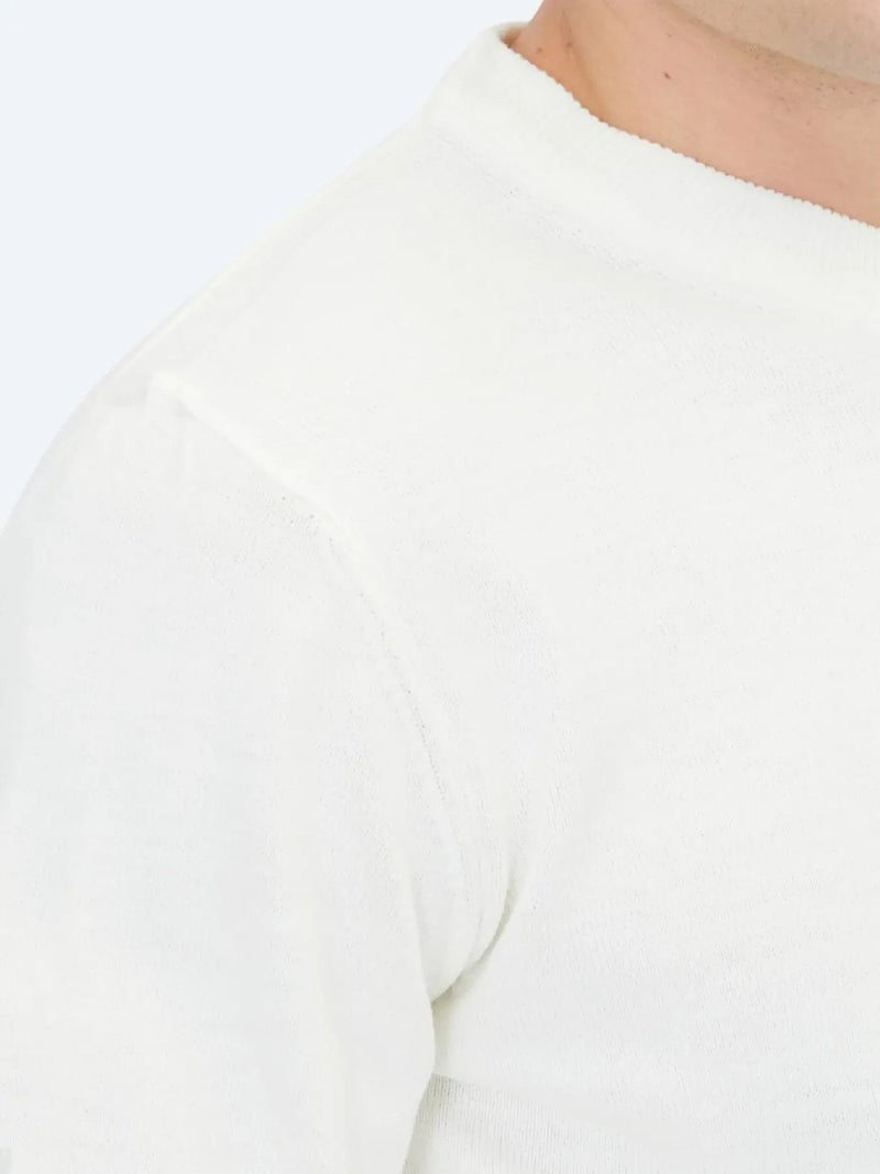 Kip Ecru Knitwear Sweatshirt - Image 4