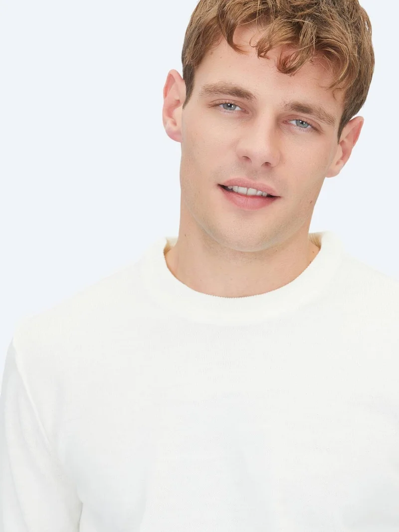 Kip Ecru Knitwear Sweatshirt
