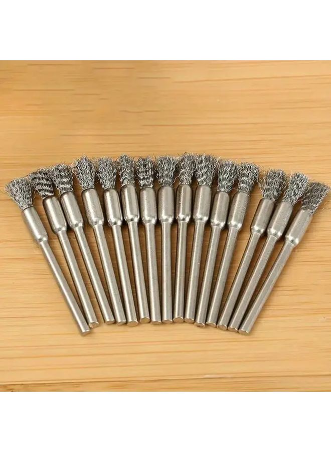 15 قطعة فرشاة سلك 5 مم من الفولاذ المقاوم للصدأ لأداة إزالة الصدأ والتلميع باستخدام Drill Rotary - Image 1
