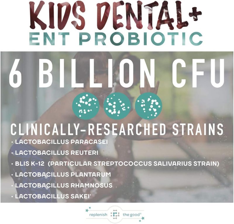 Replenish the Good Childrens Dental Probiotic Chewables  Digestive  Immune Support  Oral Probiotics for Healthy Teeth and Gums Bad Breath  ENT Support  CherryPomegranate Flavor 60 Count - Image 5