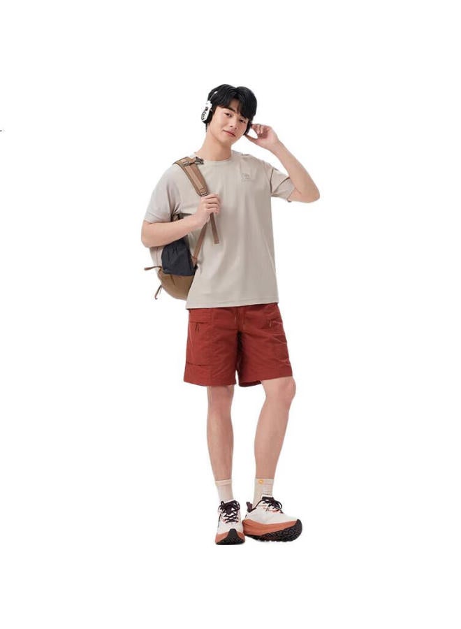 camel Outdoor Quick-Dry T-Shirt Men'S Spring Summer Short Sleeve Round Neck Original Yarn Cool Feeling Sunscreen T Breathable Sweat-Absorbing Sports T-Shirt Women Xl - Image 1