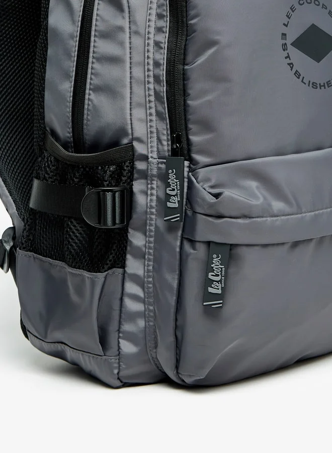 Lee Cooper Men Solid Backpack With Adjustable Straps And Zip Closure