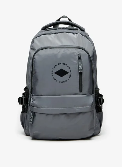 Lee Cooper Men Solid Backpack With Adjustable Straps And Zip Closure