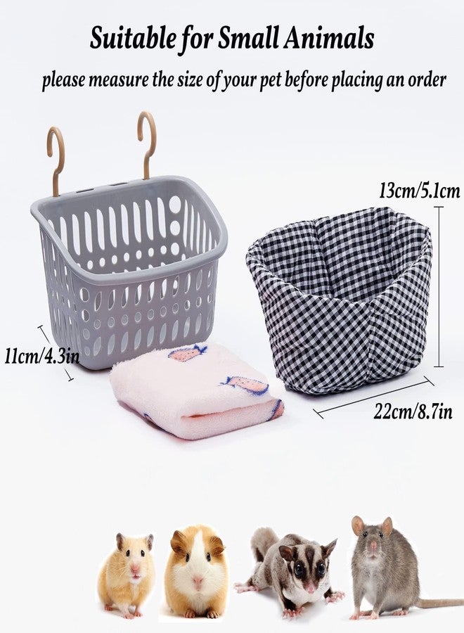 JWShang Rat Hammock for Cage, Chew Proof Hanging Basket Bed with Sturdy Hooks, Pet Cage Accessories, Safe Cozy Small Animal Rodent Hammock for Sugar Glider Mice Snuggling Sleeping - Image 5