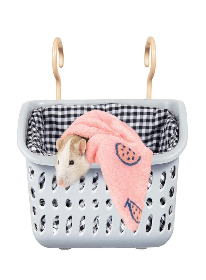 JWShang Rat Hammock for Cage, Chew Proof Hanging Basket Bed with Sturdy Hooks, Pet Cage Accessories, Safe Cozy Small Animal Rodent Hammock for Sugar Glider Mice Snuggling Sleeping - Image 1