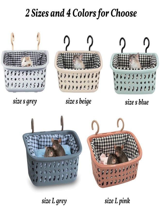 JWShang Rat Hammock for Cage, Chew Proof Hanging Basket Bed with Sturdy Hooks, Pet Cage Accessories, Safe Cozy Small Animal Rodent Hammock for Sugar Glider Mice Snuggling Sleeping - Image 2