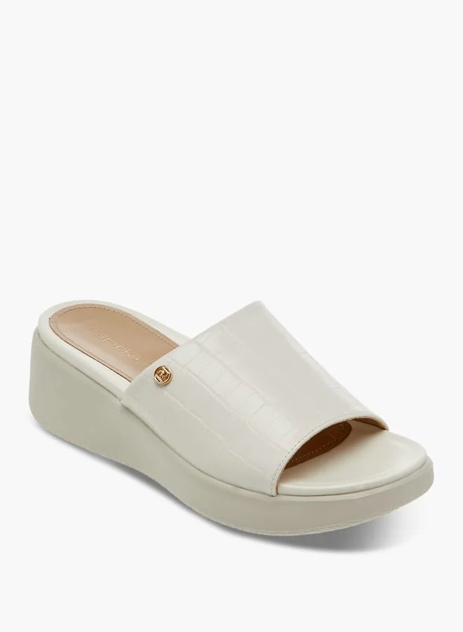 بابريكا صنادل نسائية سهلة الارتداء بكعب إسفين