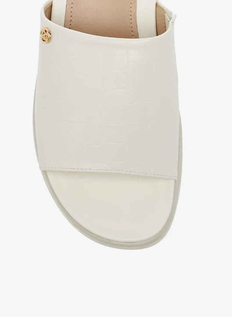Paprika Women Textured Slip-On Sandals with Wedge Heel