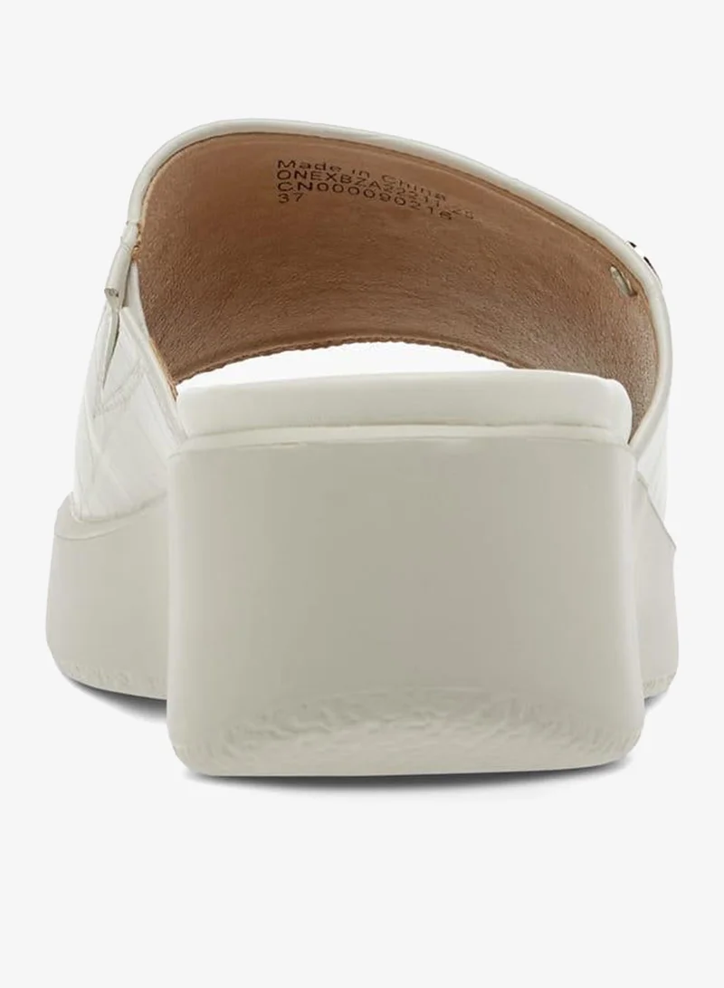 Paprika Women Textured Slip-On Sandals with Wedge Heel