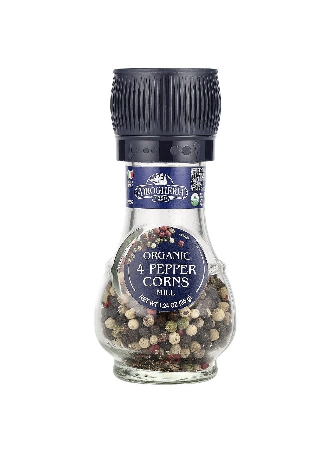 DROGHERIA & ALIMENTARI - Drogheria & Alimentari, Organic 4 Peppercorns Mill, 1.24 oz (35 g) - Image 1