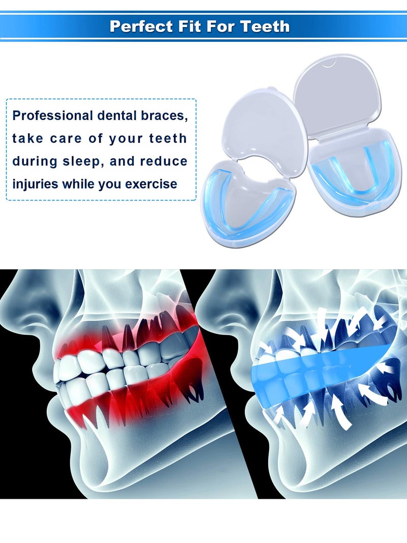 Hsei 10 Pieces Kids and Youth Mouth Guard for Sports with Portable Box for Football Lacrosse Basketball Boxing Taekwondo Karate Rugby Match 5 Colors Adult & Youth Mouth Guard - Image 3