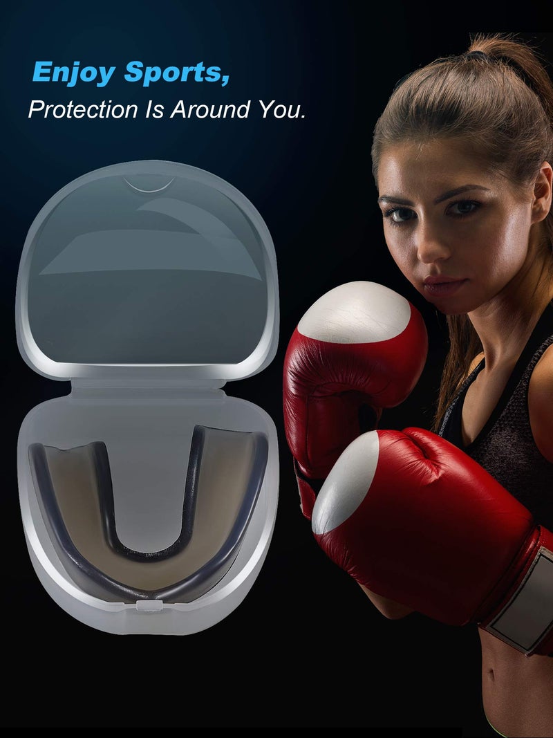 Hsei 10 Pieces Kids and Youth Mouth Guard for Sports with Portable Box for Football Lacrosse Basketball Boxing Taekwondo Karate Rugby Match 5 Colors Adult & Youth Mouth Guard - Image 5