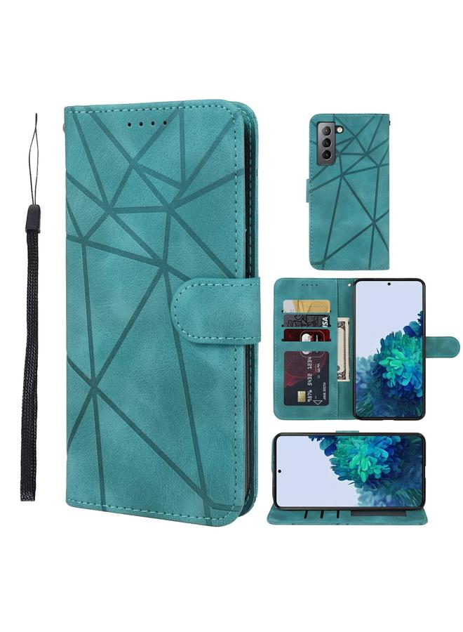 اس-توب جراب هاتف جلدي بخطوط هندسية لهاتف Samsung Galaxy S22 5G - Image 1