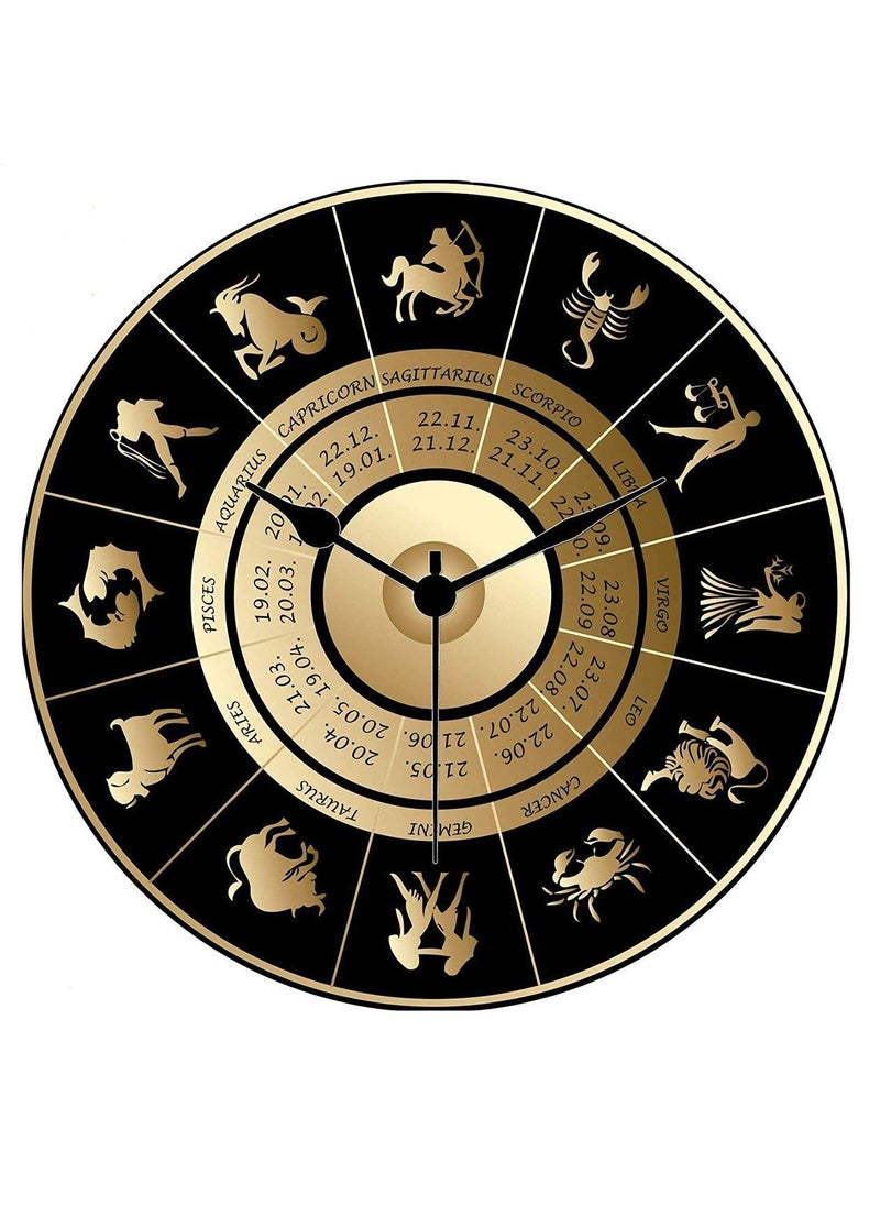 KARTIK KARTIK Wall Clock 11X11 Inches Zodiac Sign Printed/Designer Wall Clock for Home/Living Room/Bedroom/Kitchen and Office KAR 175  - Image 1