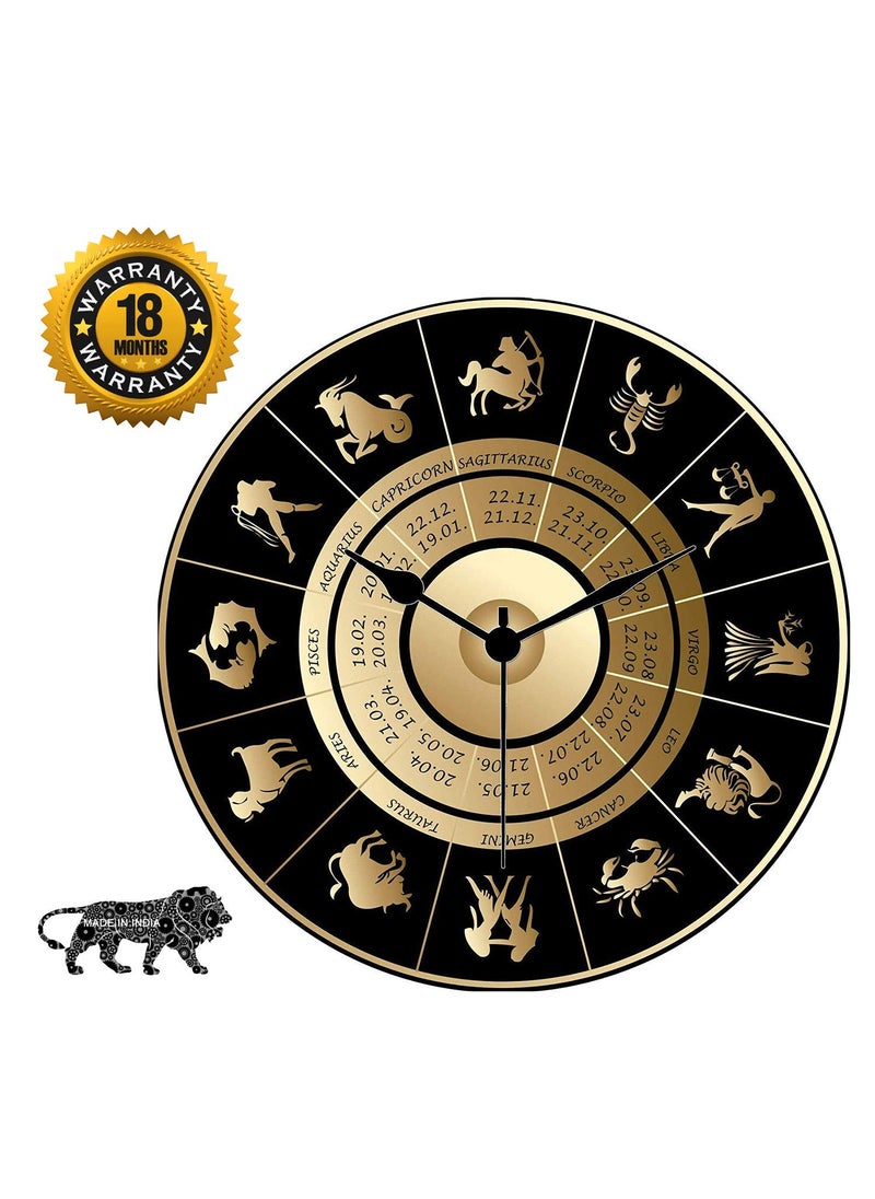 KARTIK KARTIK Wall Clock 11X11 Inches Zodiac Sign Printed/Designer Wall Clock for Home/Living Room/Bedroom/Kitchen and Office KAR 175  - Image 3