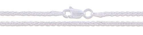 Sac Silver Sterling Silver Wheat Chain 1.9mm Solid 925 Italy New Foxtail Spiga Necklace 18" - Image 2