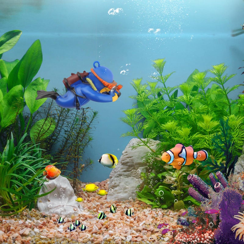 onesimcr Floating Fish Tank Decorations, Aquarium Decorations, Lovely Diver Fish Tank Decorations, Floating Device Fish Tank Accessoriesï¼ŒSuitable for All Kinds of Fish Tanksâ€¦ - Image 5