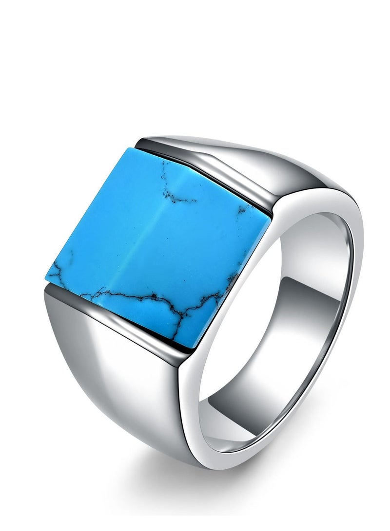 Stainless Steel Solid Polished Signet Ring