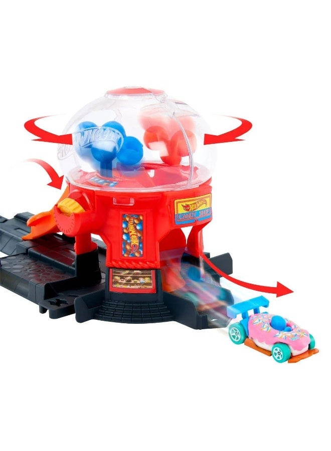 Hot Wheels مجموعة متجر الحلوى في وسط المدينة من هوت ويلز - Image 2
