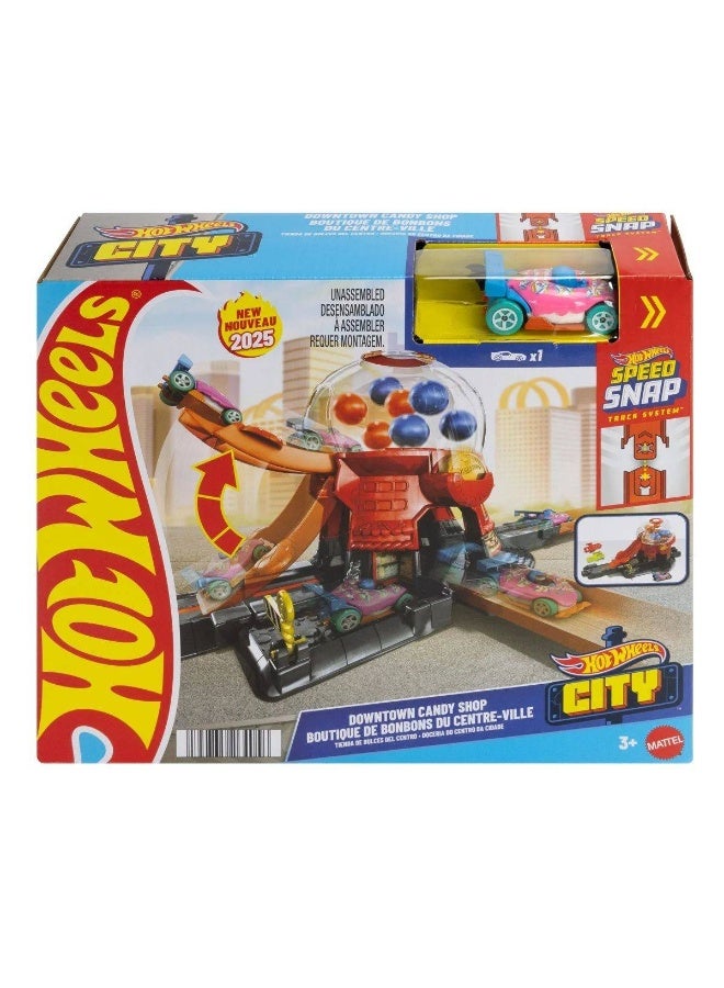 Hot Wheels مجموعة متجر الحلوى في وسط المدينة من هوت ويلز - Image 1