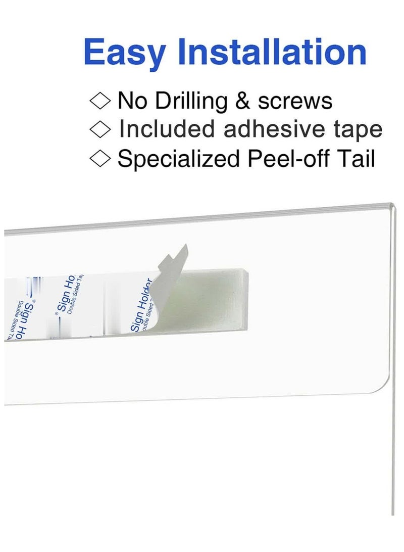 TPGP Wall Mount Acrylic Sign Holder 4x6 5x7 8x10 8.5x11 11x14 Vertical and Horizontal 8.5x11'' - Image 5