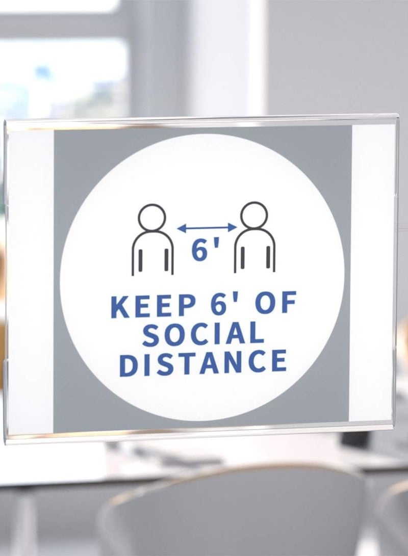 TPGP Wall Mount Acrylic Sign Holder 4x6 5x7 8x10 8.5x11 11x14 Vertical and Horizontal 8.5x11'' - Image 3