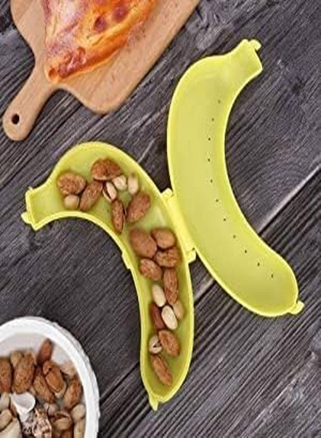 E-KAROBAAR - Plastic Banana Case Container, Banana Case Cover for School Kids,Banana Box for Kids,Banana Container - Yellow - Pack of 1 - Image 2