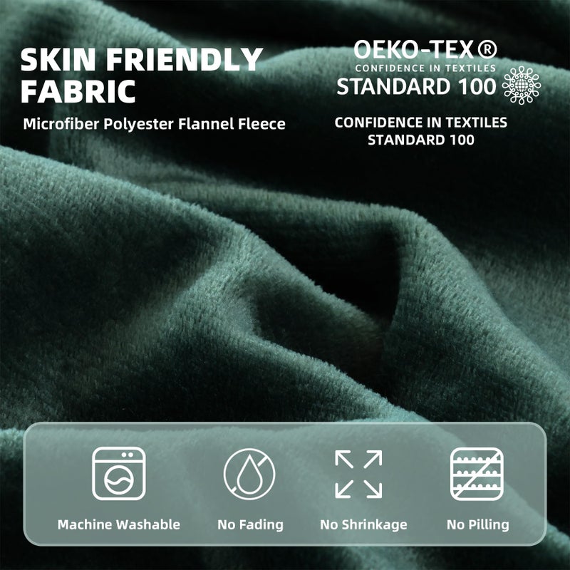 USERF Fleece Blanket Throw  Soft Fluffy Throw Blanket for Couch Bed Travel Camping  Cozy Fuzzy Lightweight Luxury Plush Microfiber Blanket Thick Warm 300 GMS  50x60 inches - Image 5