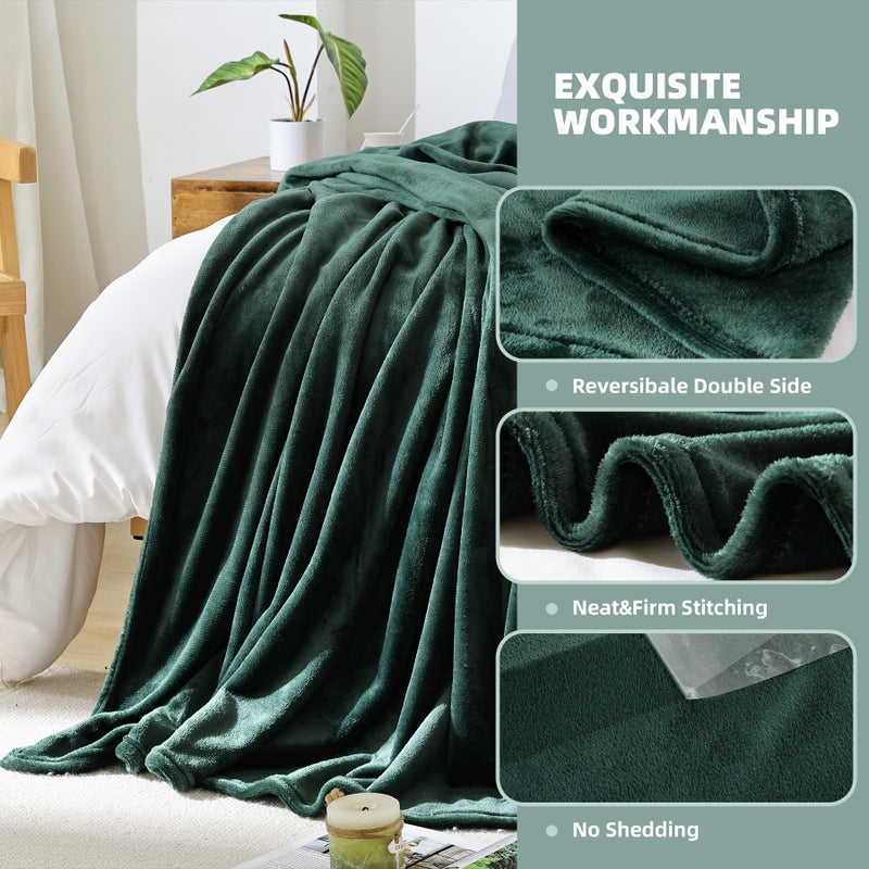 USERF Fleece Blanket Throw  Soft Fluffy Throw Blanket for Couch Bed Travel Camping  Cozy Fuzzy Lightweight Luxury Plush Microfiber Blanket Thick Warm 300 GMS  50x60 inches - Image 3