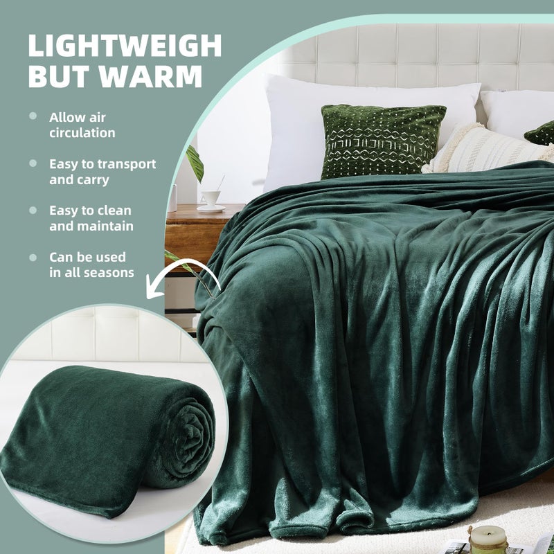 USERF Fleece Blanket Throw  Soft Fluffy Throw Blanket for Couch Bed Travel Camping  Cozy Fuzzy Lightweight Luxury Plush Microfiber Blanket Thick Warm 300 GMS  50x60 inches - Image 4