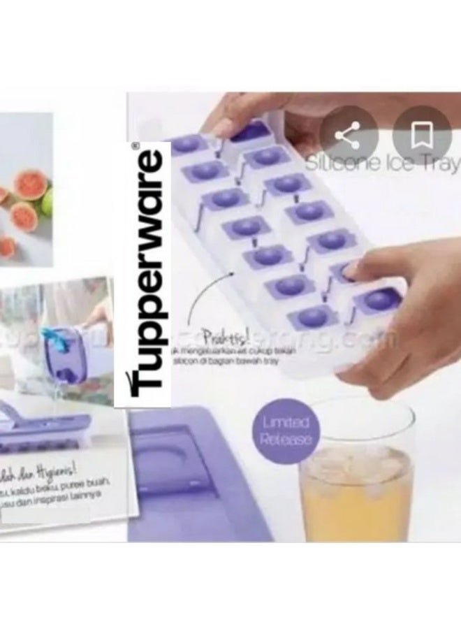 Tupperware Pure and Fresh Original Unique Covered Cool Cubes Silicone Based Ice Cube Tray With Opening Lid - 1 piece - Image 2