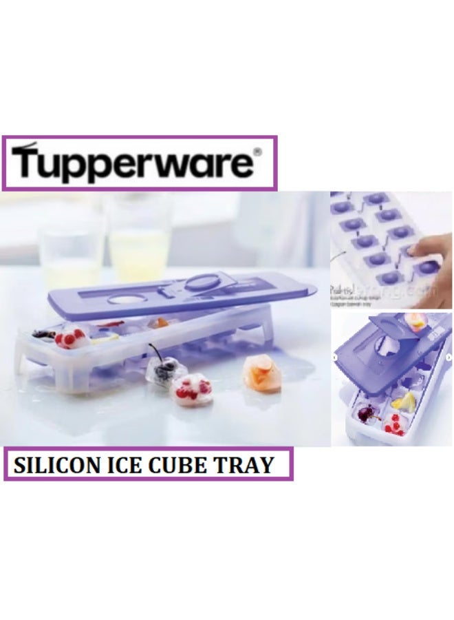 Tupperware Pure and Fresh Original Unique Covered Cool Cubes Silicone Based Ice Cube Tray With Opening Lid - 1 piece - Image 1