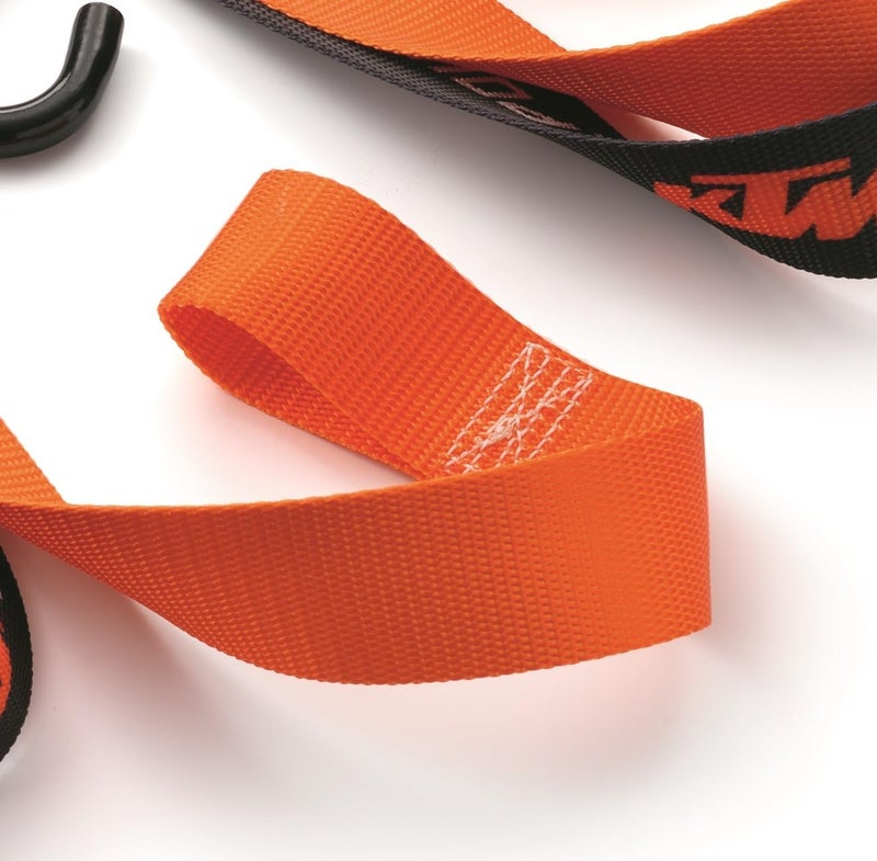KTM Premium Tie Down Set, U6910047, (2 Pack) Features Built-in Soft Tie Loops, Clip Hooks and Hooks - Image 3