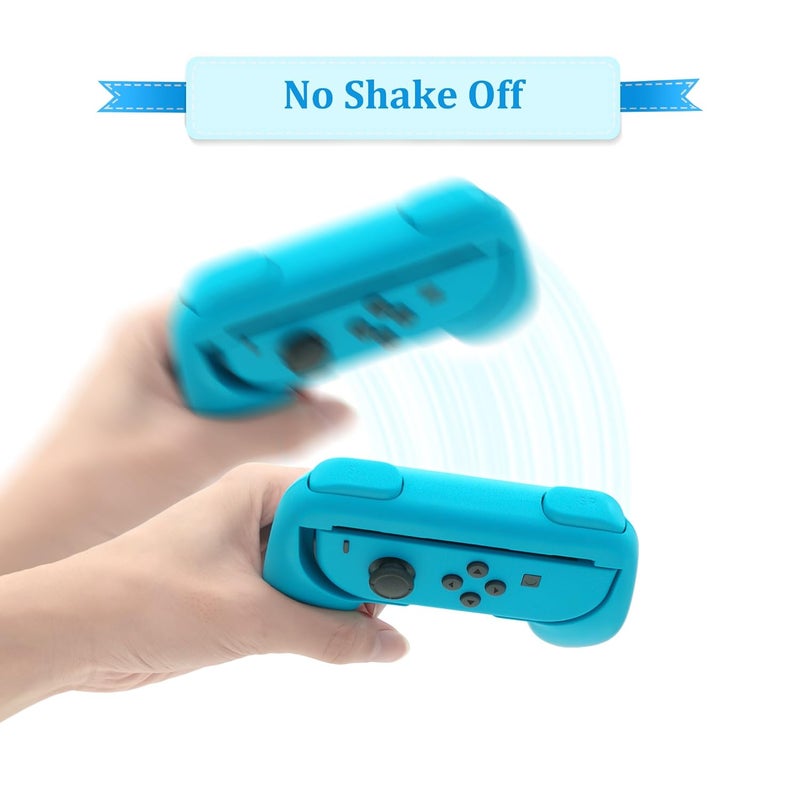 FYOUNG قبضات يد لجهاز سويتش وجهاز سويتش OLED JoyCons، قبضات يد للتحكم لجهاز سويتش Joy Cons وطراز سويتش OLED 2021 (4 عبوات)(أحمر-أزرق-أخضر-وردي) - Image 2