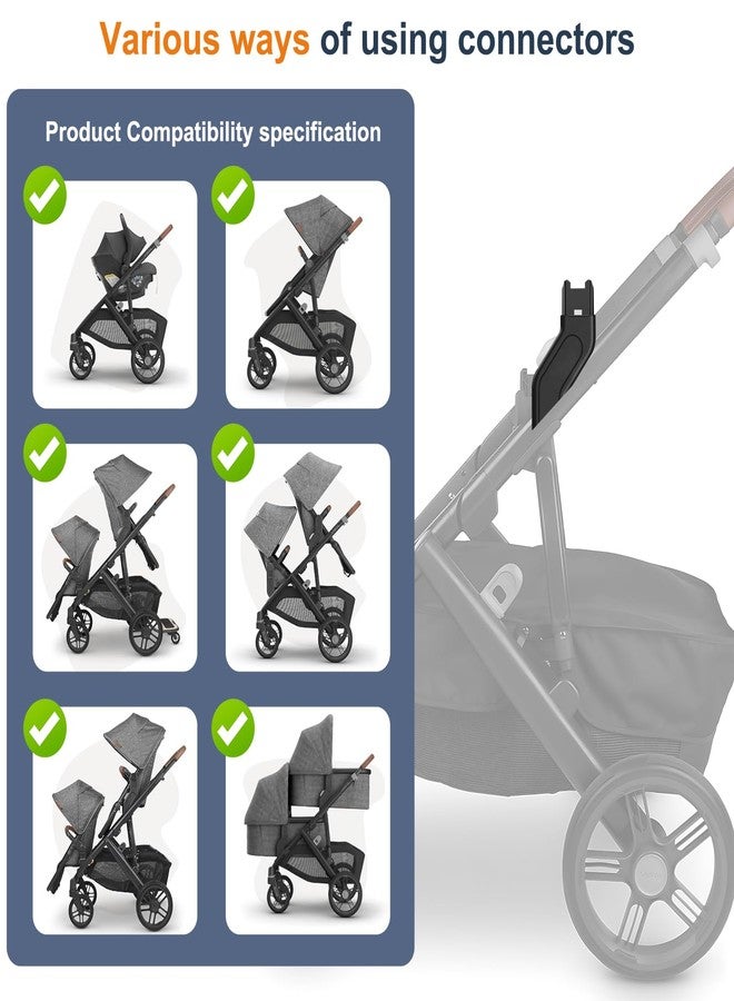 UTNVBTR Upper Adapter Accessories Compatible with UPPAbaby Vista, Vista V2, and Vista V3 Strollers - Secure Fit for Bassinet, Toddler Seat, Aria, Mesa V2, or Mesa Max Infant Car Seats - 1 Set - Image 3