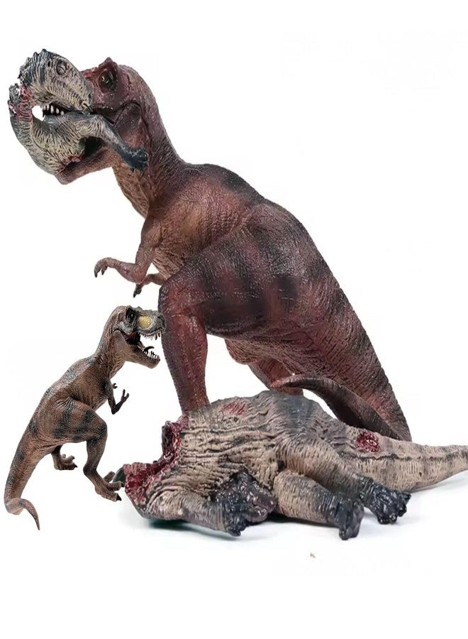 MALLEXO Realistic 3PCS T-rex Dinosaur Toys for Kids 3+| Prehistoric Animals Hunting Dinosaurs Action Figurine Playset for Boys and Girls Best Birthday Gifts for Children Educational & Decoration Items - Image 1