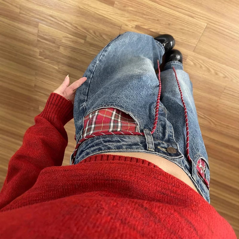Unisex Casual Daily Denim Jeans - Image 1