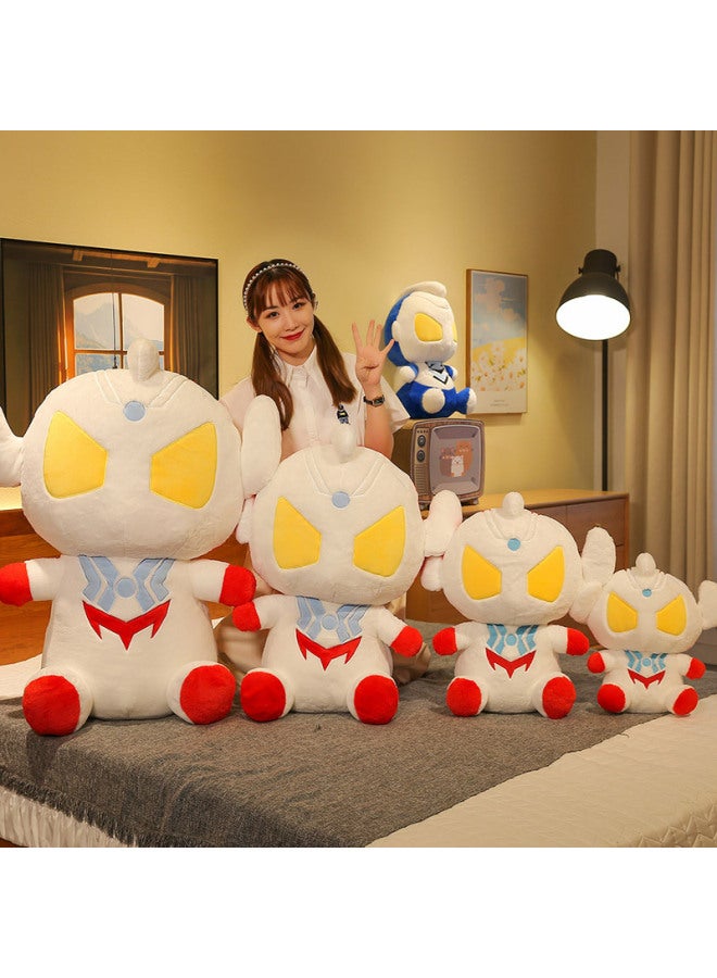 Ultraman Plush Toy Q Edition Ultraman Pillow Pillow Large Ornaments Doll For Boys Ultraman Gift-Color:Blue Red [[rabbit Plush-Height:35cm [0.46kg