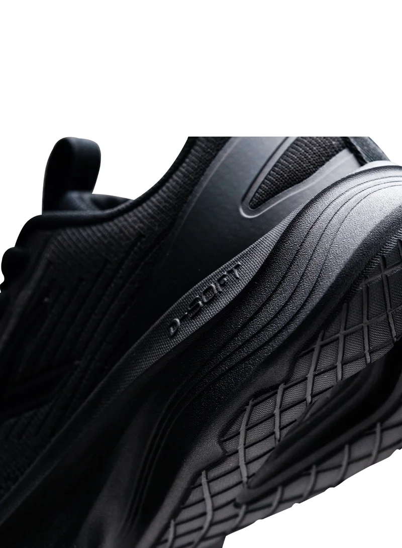 HUNDRED Hundred Smoothrun Multipurpose Sports Shoes, Black, Size EUR 42, HyperKnit Upper, D-Soft Cushion