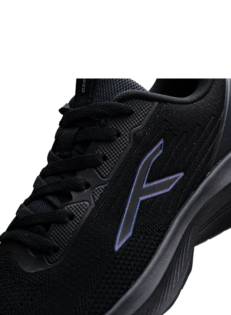 HUNDRED Hundred Smoothrun Multipurpose Sports Shoes, Black, Size EUR 42, HyperKnit Upper, D-Soft Cushion