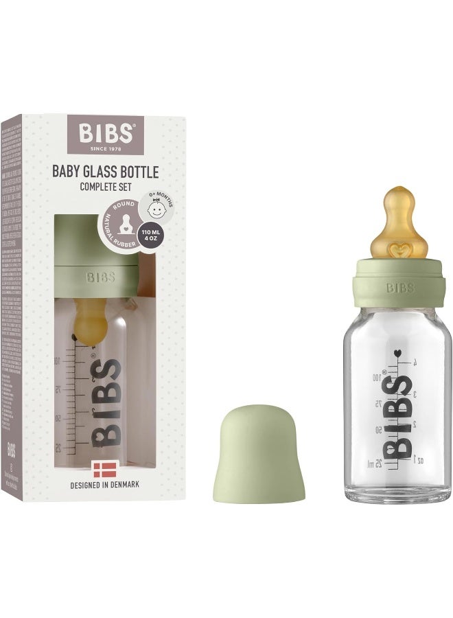 BIBS Baby Glass Bottle 110ml Sage - Image 1