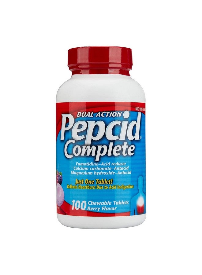 Pepcid Complete Dual Action Chewable Tablets Berry Flavor (100 Count) - Image 1