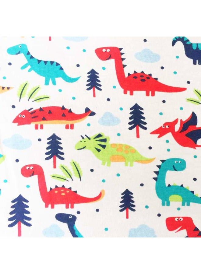 G-Tree Baby Comfort Blanket with Tag, Taggy Blanket - Multi-Coloured Dinosaurs Tag, Taggy Blanket - Red Textured Underside - Image 4