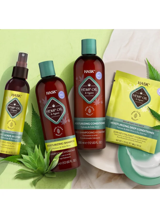 HASK Hemp Oil & Agave Moisturizing Shampoo 355ml