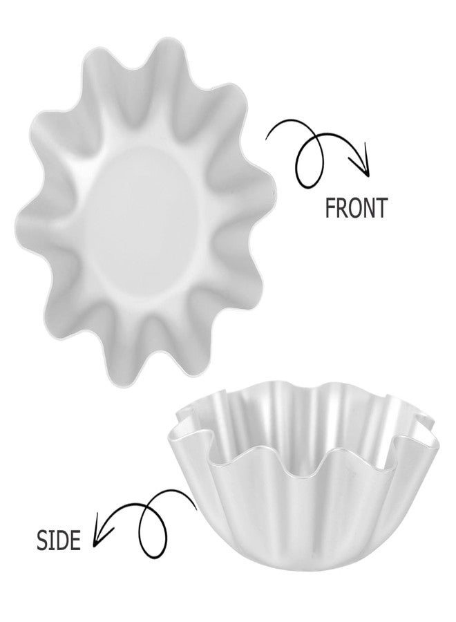 KICHOUSE 6Pcs Egg Tart Molds 3.03In Aluminum Tartlet Baking Pans with Removable Bottom Non-Stick Cake Cupcake Pudding Dessert Bakeware for Home Kitchen Restaurant - Image 5