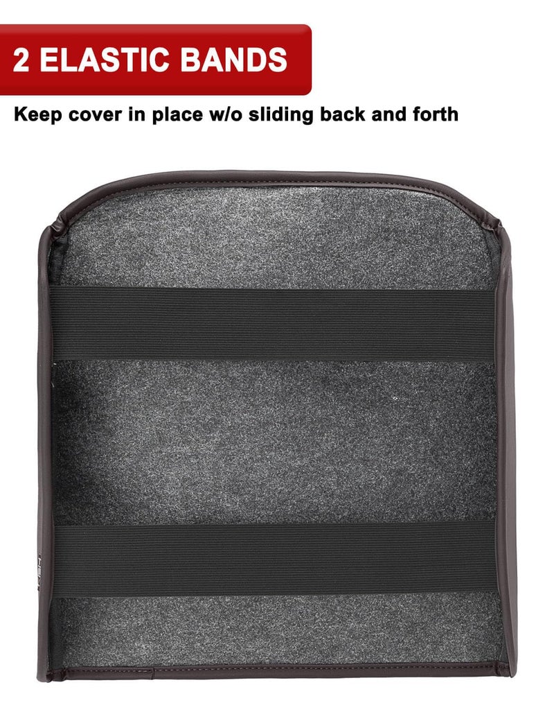 KBH Center Console Armrest Cover for Chevy Silverado & GMC Sierra 2019-2025, Tahoe & Suburban & Yukon 2021-2025, Bucket Seat, Vinyl Leather Trim, Anti-Scratch, Brownstone - Image 5