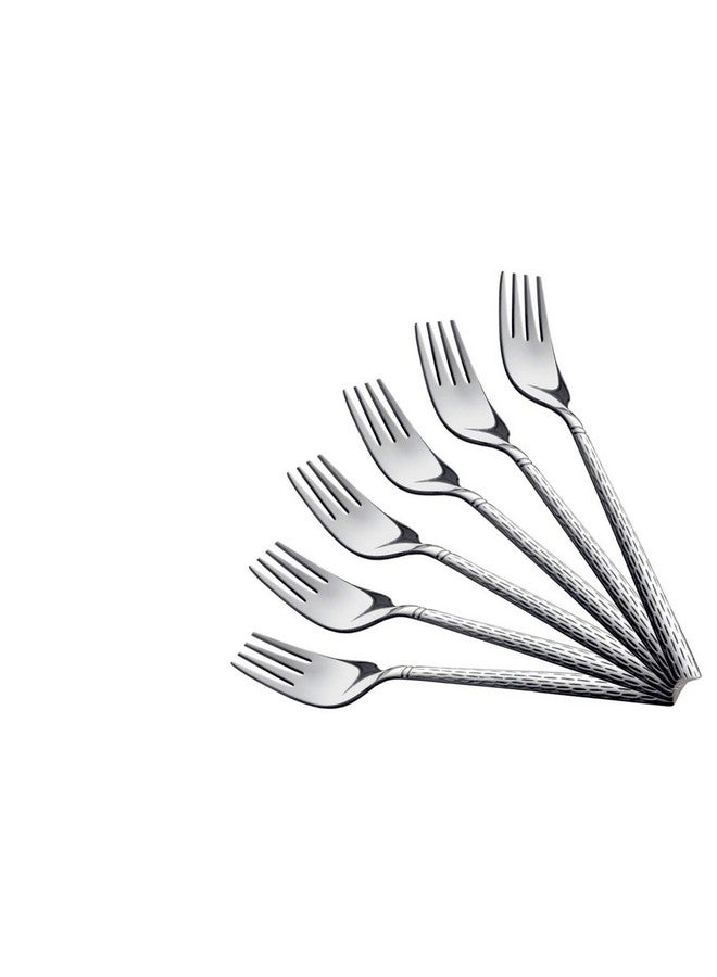 Shapes Feast Stainless Steel Fruit Fork, Set of 12 Pcs. (14 cm.) | Stainless Steel Silverware Fork Set | Cutlery Set