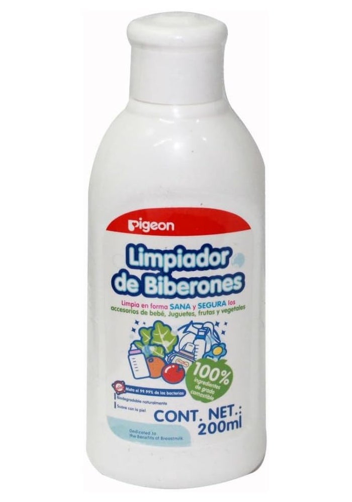 Pigeon Liquid Cleanser, 100% Food Grade Ingredients, Kills 99.99% Bacteria, 200ml - Image 2